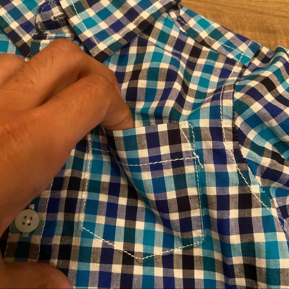 NWT Baby boys long sleeve plaid button up - Picture 9 of 10